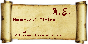 Mauszkopf Elmira névjegykártya